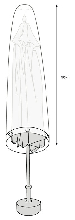 Overtrekk markedsparasoll klar plast - 195 cm - Sunlife